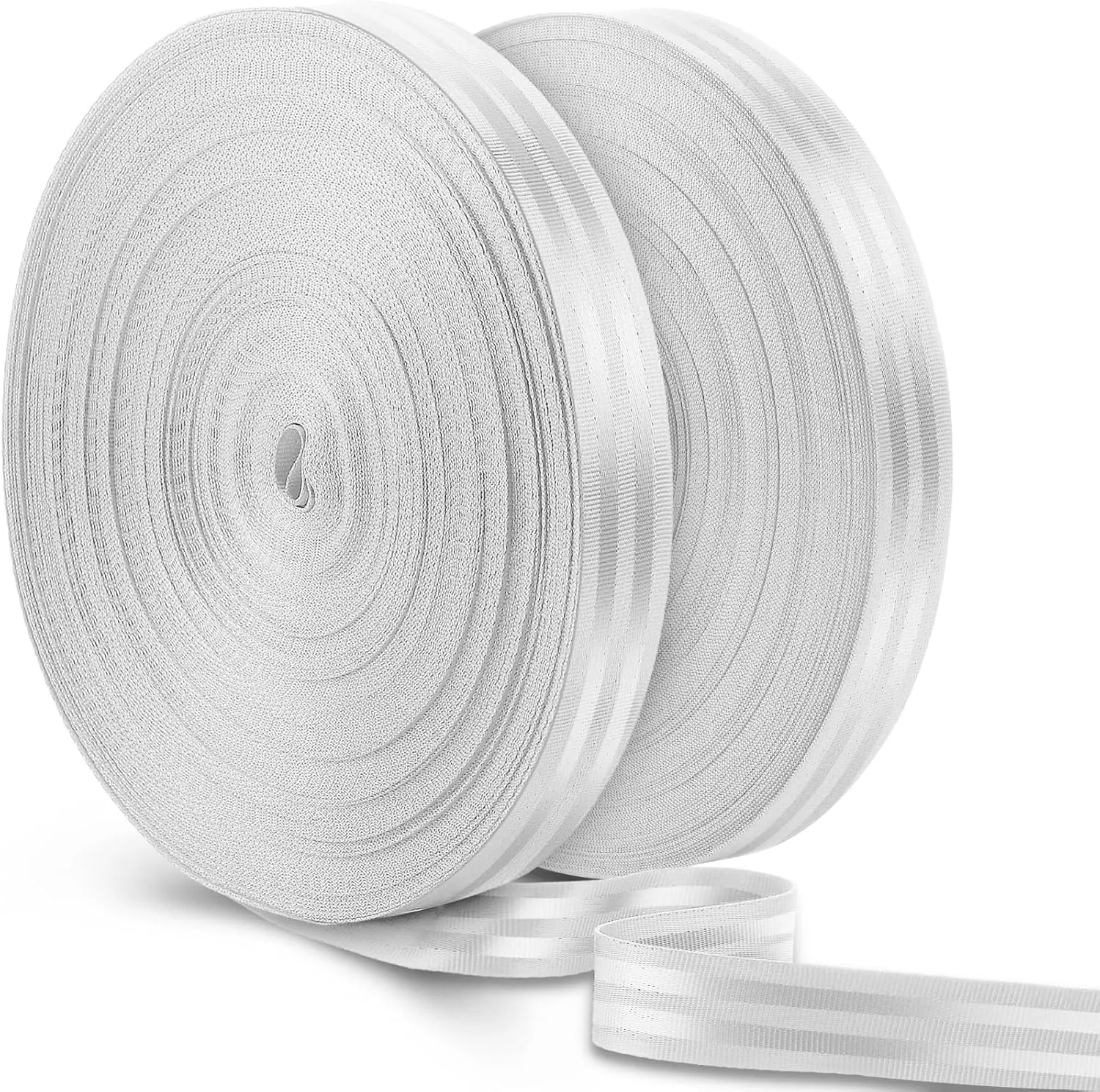 2 Rolls 98 Yards Nylon Webbing Strap 1 Inch Heavy Duty Webbing Roll Flat Climbing Webbing for Indoor Outdoor Gear Crafting DIY Repairing Belt Camping Hiking Sports