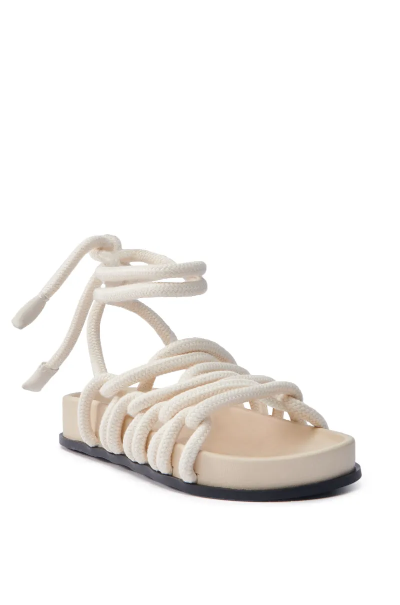 AKIRA EINER BONE ROPE FLAT SANDAL