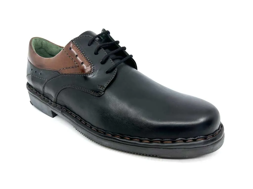 Alexander Black Men's Lace-Up Leather Shoes
