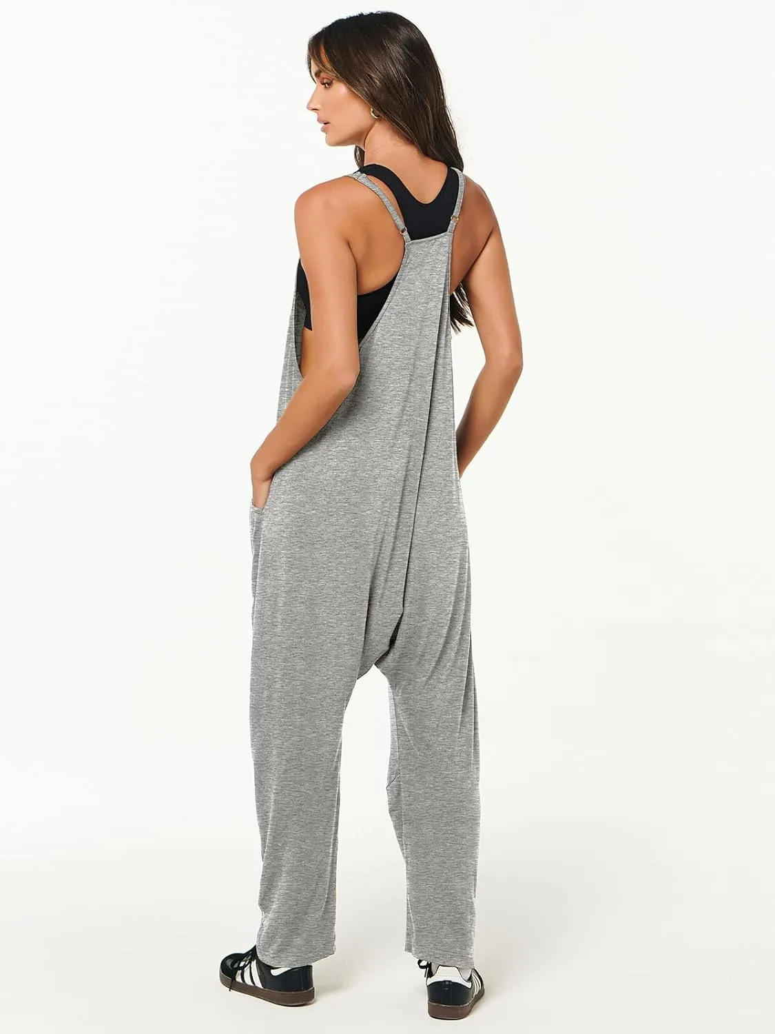 ANRABESS Jumpsuits for Women Casual Summer Overalls Sleeveless Spaghetti Strap Romper Jumpers Trendy Beach Vacation Outfits