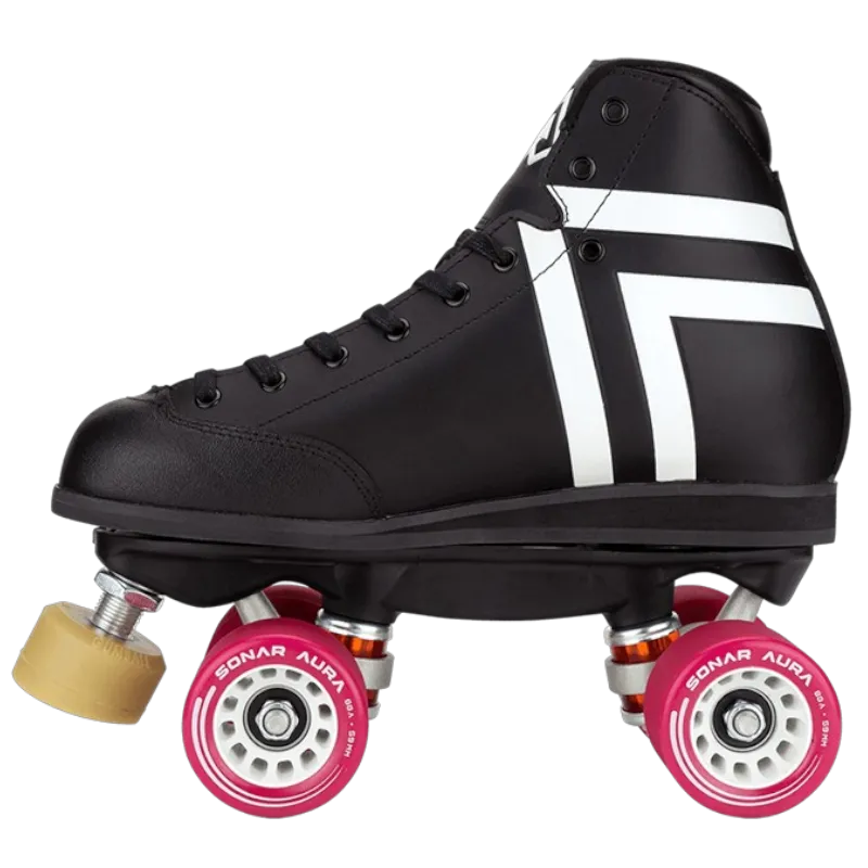Antik Skates - Black / White Skyhawk Indoor - Roller Skate Set