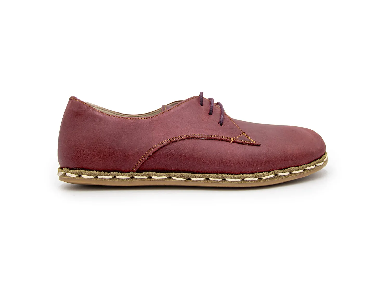 Barefoot Derby Shoes Burgundy