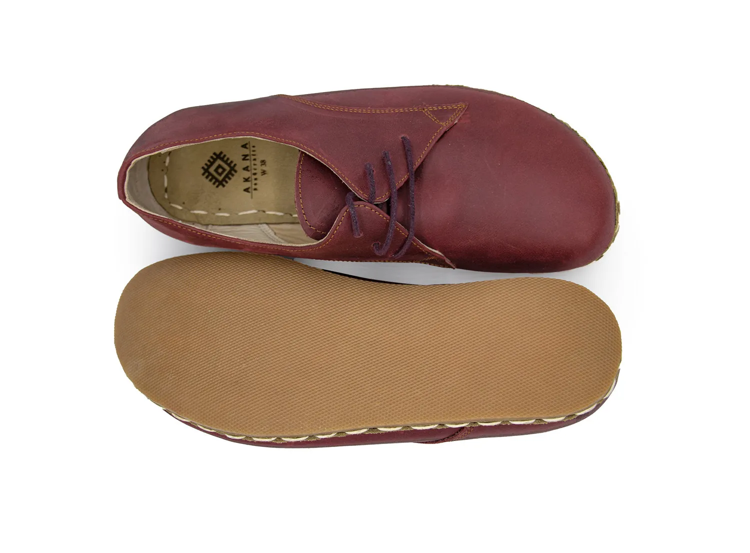 Barefoot Derby Shoes Burgundy