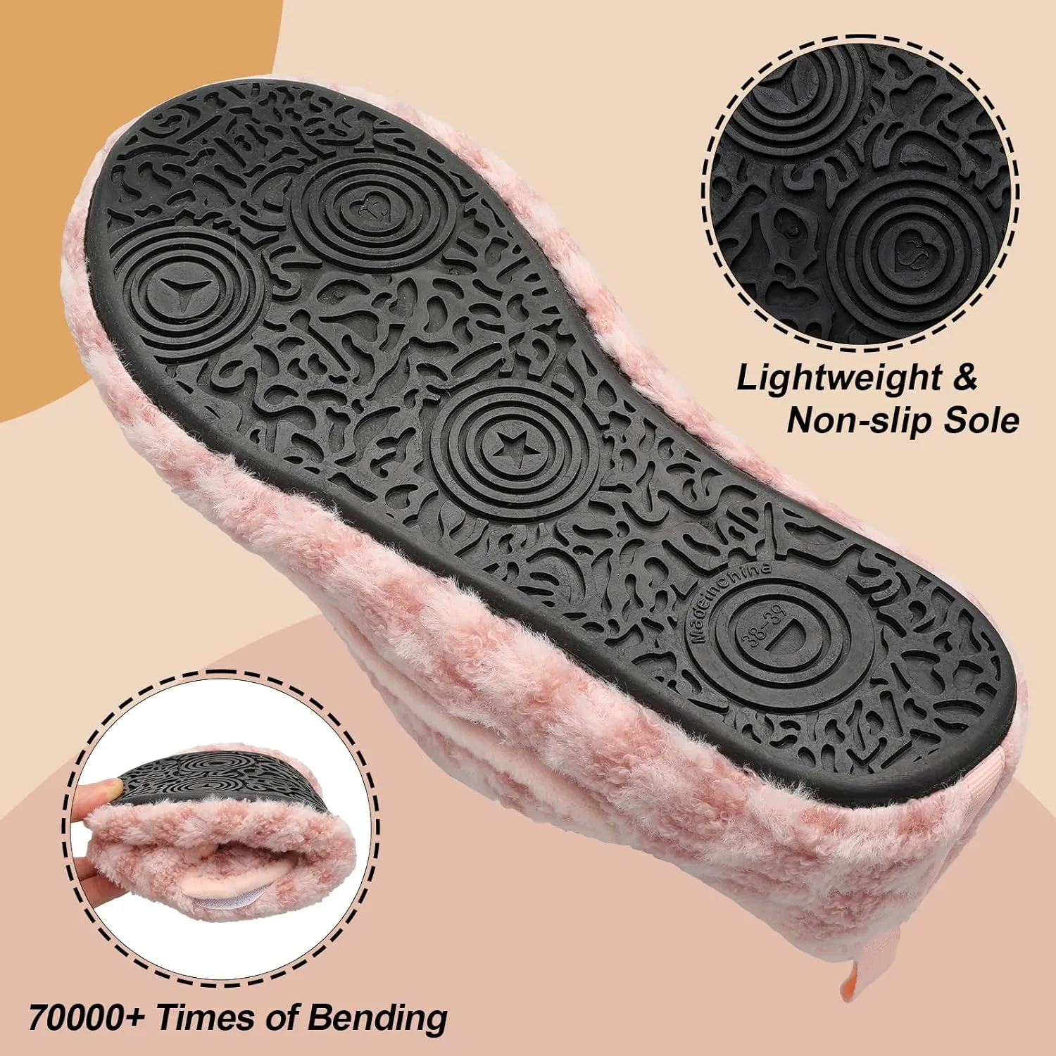 BARERUN Slippers for Women Men Wide House Diabetic Shoes for Women Men Warm Arthritis Edema Swollen Neuropathy Socks Slip on Adjustable Fuzzy Comfy Soft Womens Mens Bedroom Sliipers