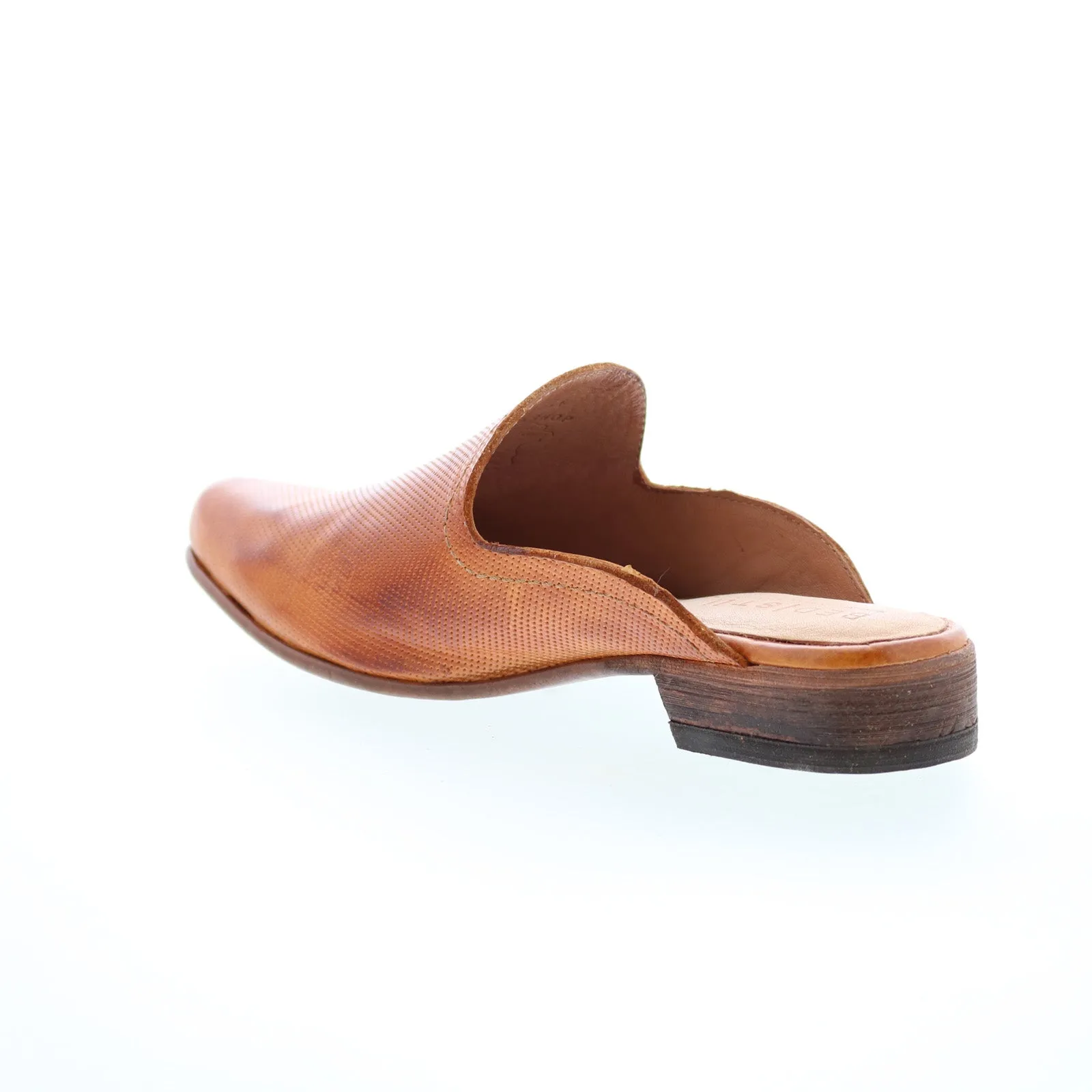 Bed Stu Brenda F392013 Womens Brown Leather Slip On Clog Flats Shoes