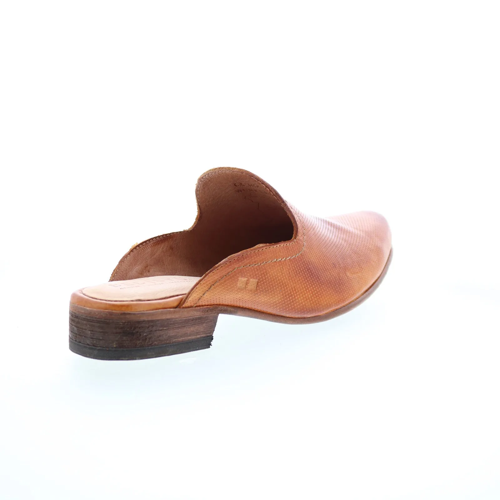 Bed Stu Brenda F392013 Womens Brown Leather Slip On Clog Flats Shoes