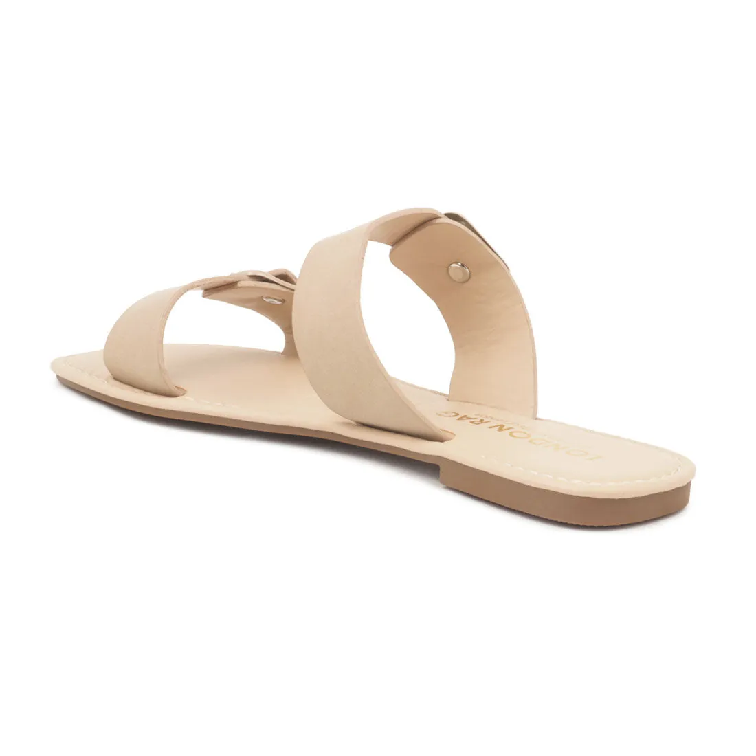 Beige Slip-On with two straps