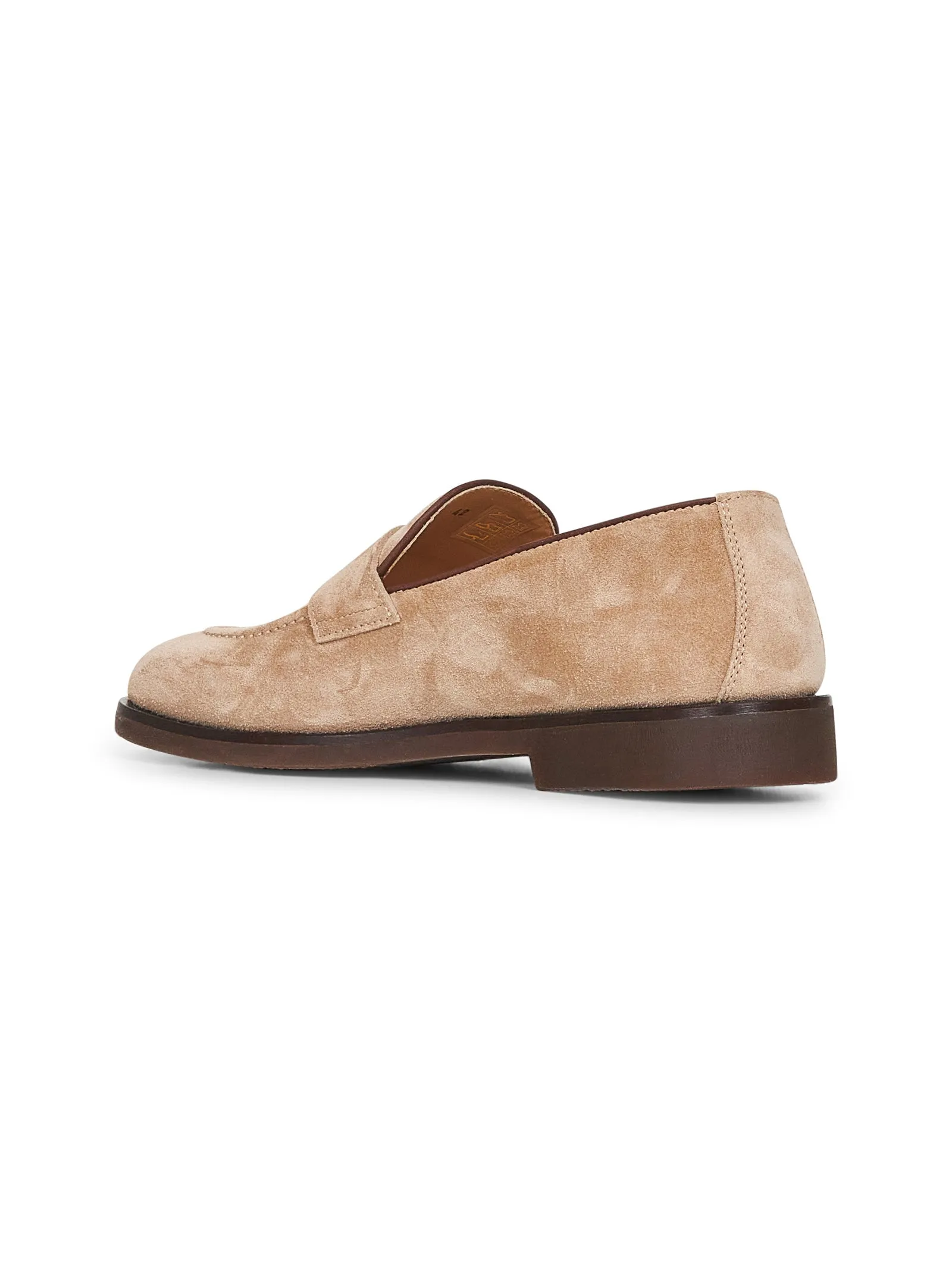 Beige washed suede Penny Loafer
