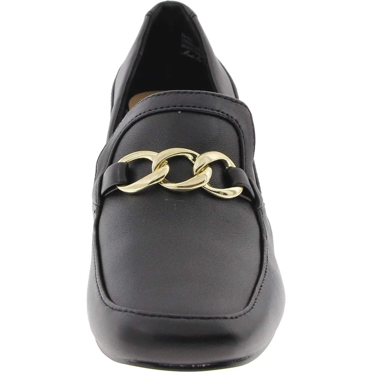 Bella Vita Womens Embellished Leather Loafer Heels