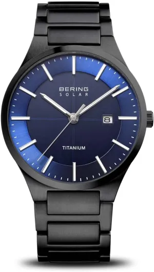 BERING Men Analog Solar Collection Watch with Titan Strap & Sapphire Crystal 15239-XXX