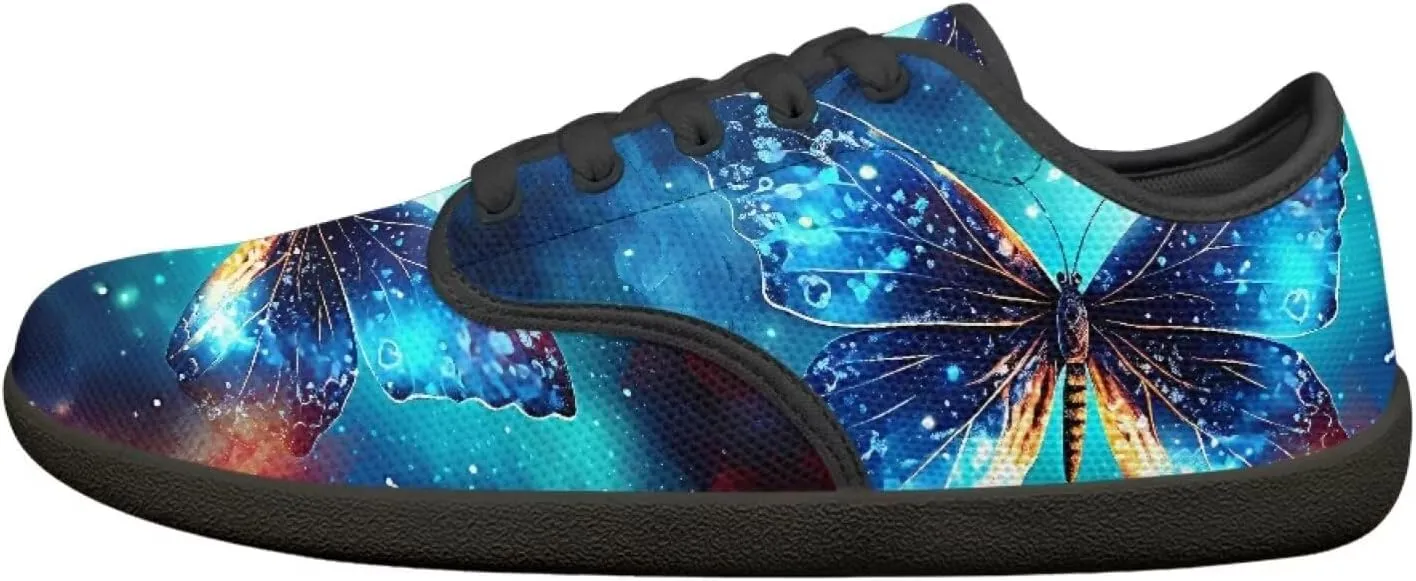 Binienty Women's Barefoot Cozy Non-Slip Wide Toe Box Lace up Tennis Sneakers Lightweight Flat Walking Shoes