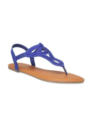 Blue Flat Sandals