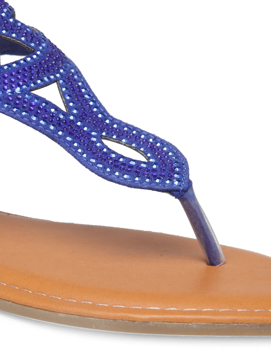 Blue Flat Sandals