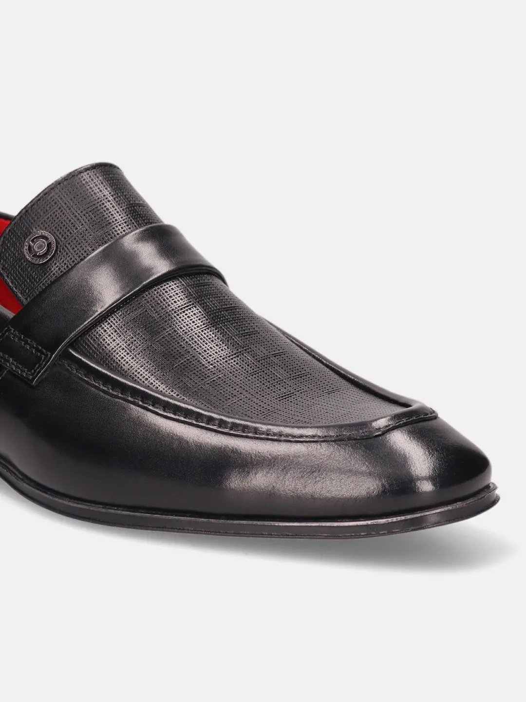 bugatti Black Premium Leather Loafers