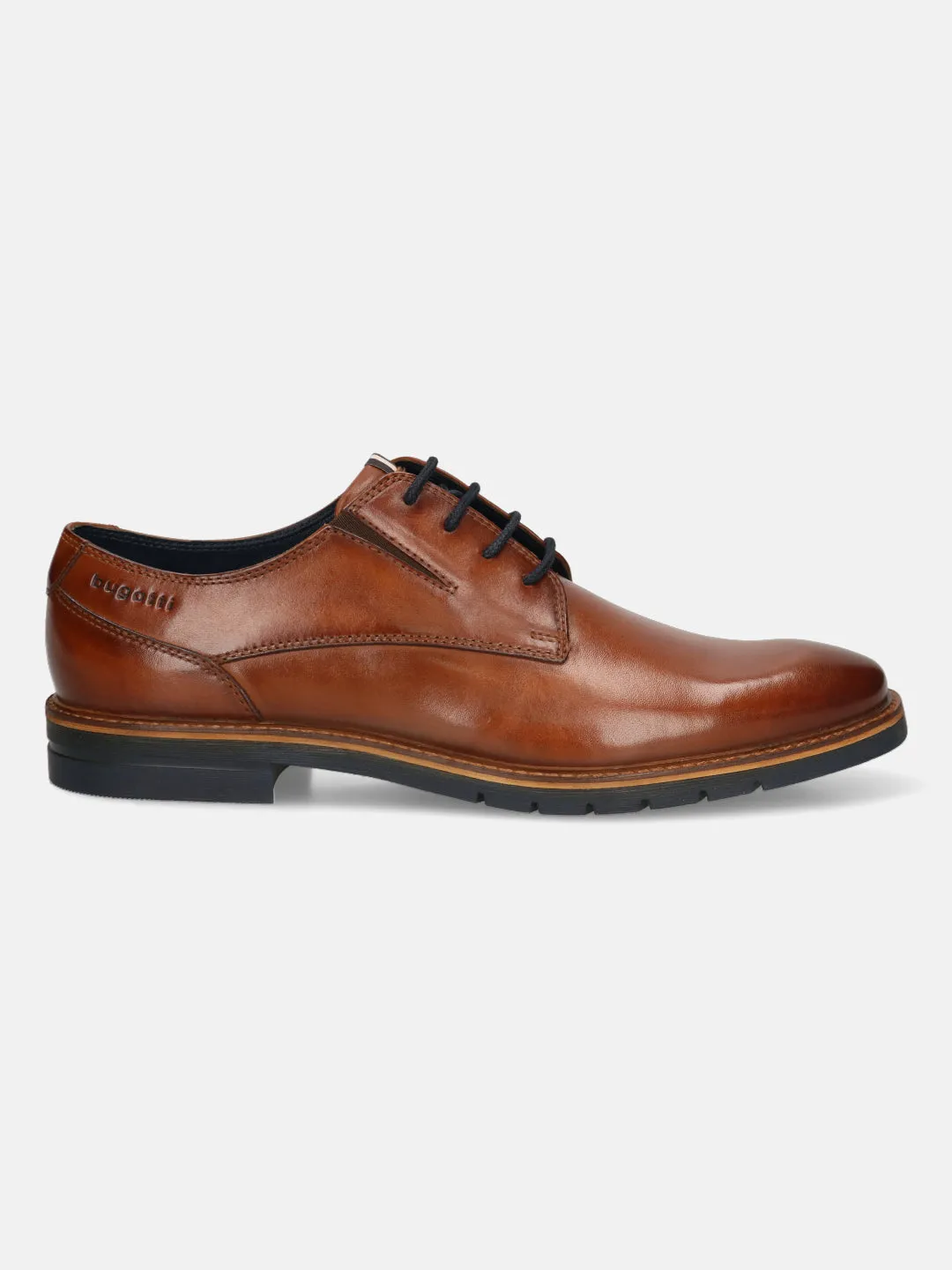 bugatti Cognac Premium Leather Derby Formal Shoes