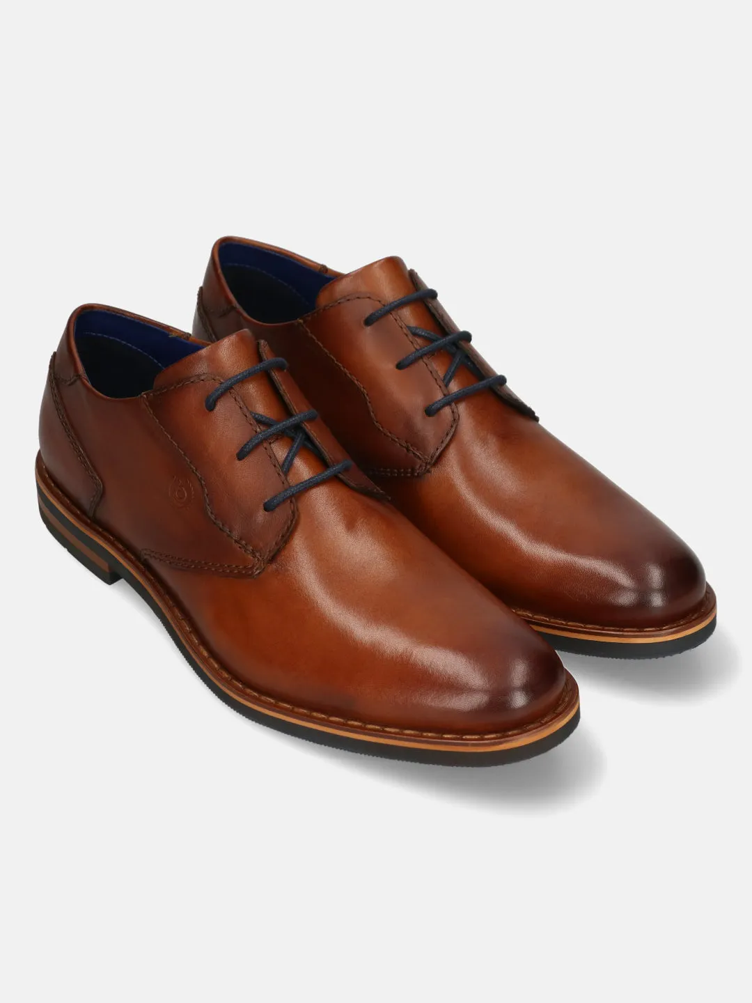 bugatti Cognac Premium Leather Derby shoes