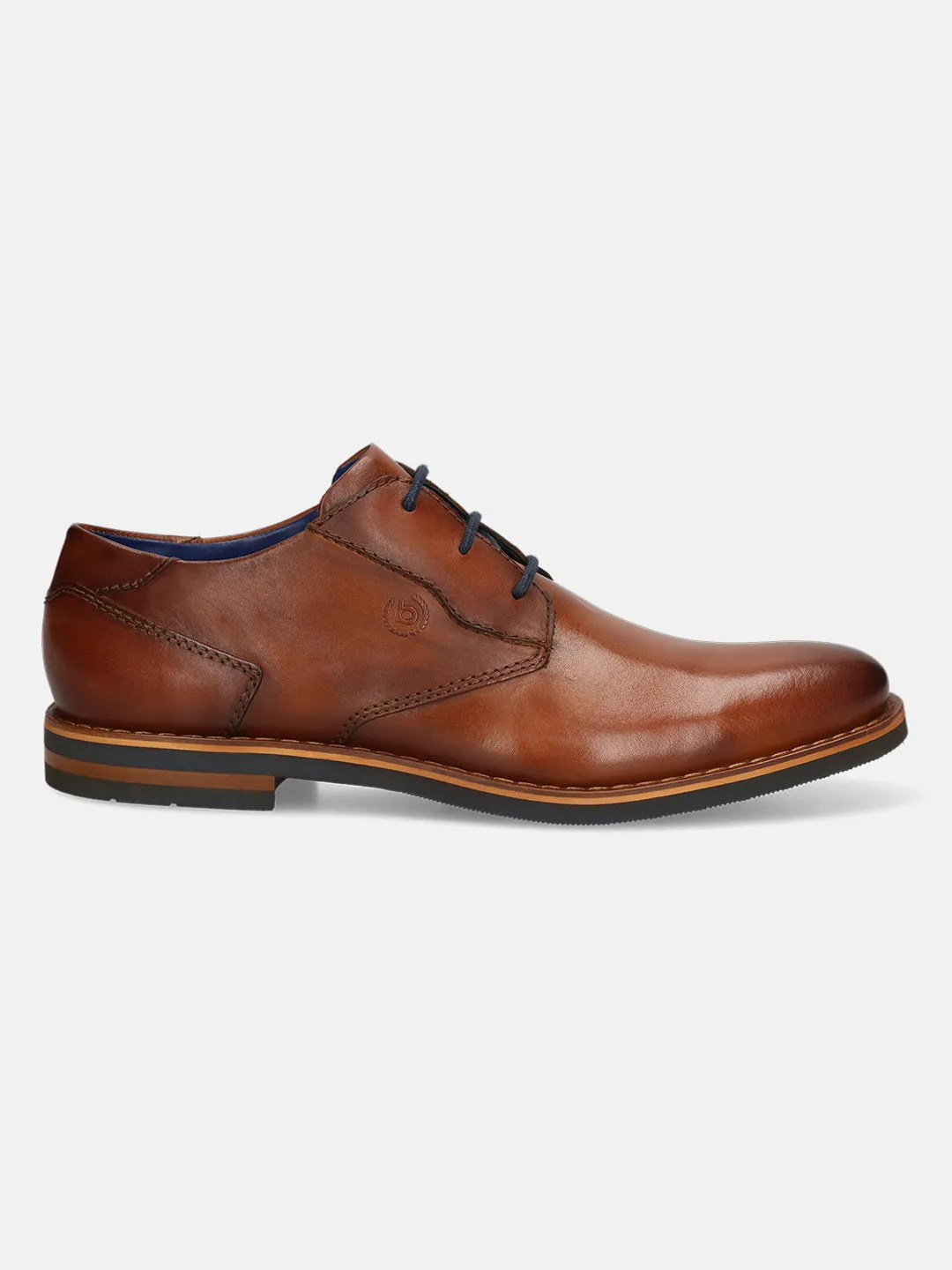 bugatti Cognac Premium Leather Derby shoes