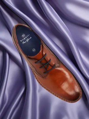 bugatti Cognac Premium Leather Derby shoes