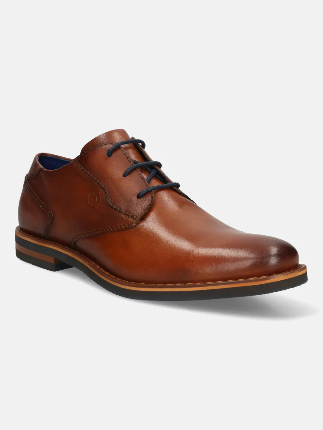 bugatti Cognac Premium Leather Derby shoes