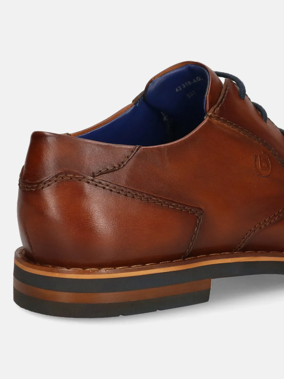 bugatti Cognac Premium Leather Derby shoes
