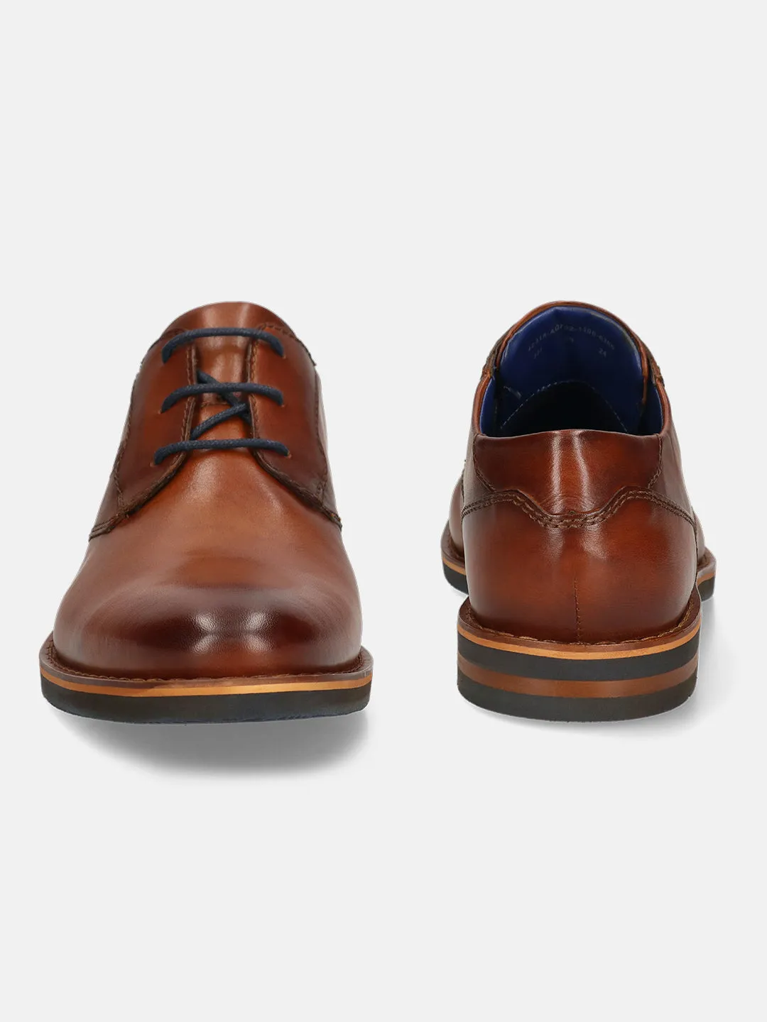 bugatti Cognac Premium Leather Derby shoes