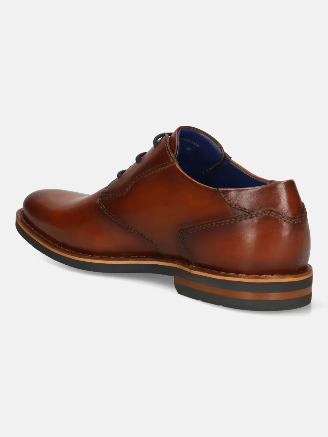 bugatti Cognac Premium Leather Derby shoes