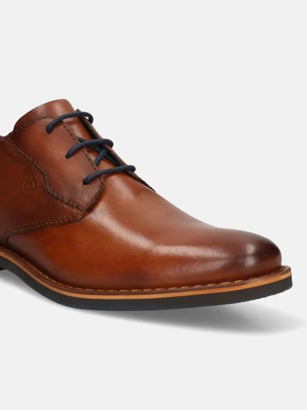 bugatti Cognac Premium Leather Derby shoes