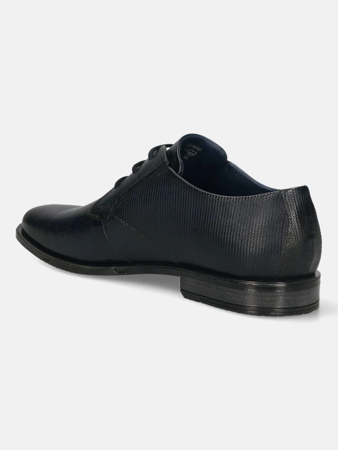 bugatti Dark Blue Premium Leather Derby Formal Shoes