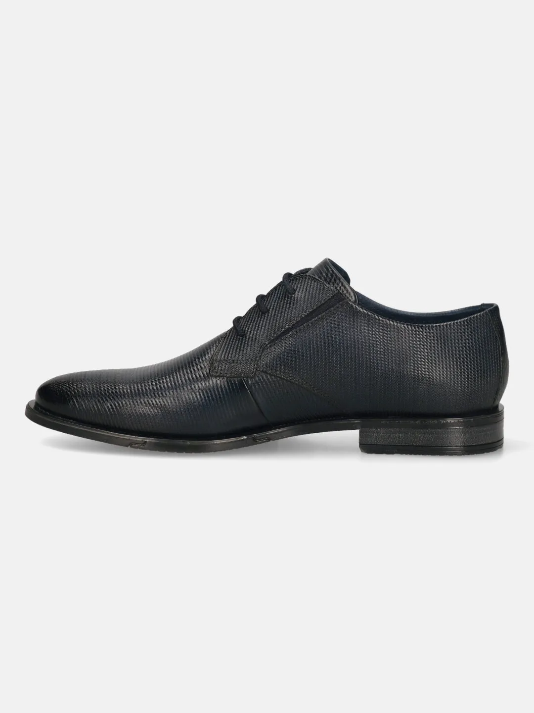 bugatti Dark Blue Premium Leather Derby Formal Shoes