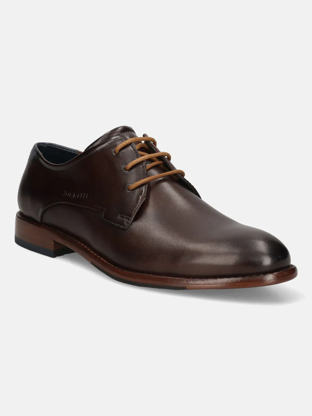 bugatti Dark Brown Premium Leather Derby shoes