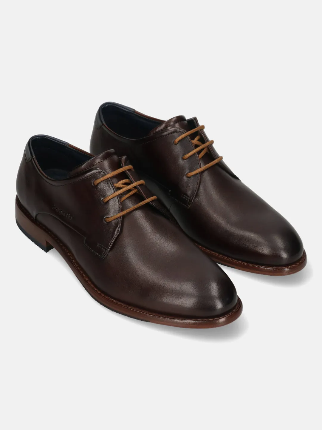 bugatti Dark Brown Premium Leather Derby shoes