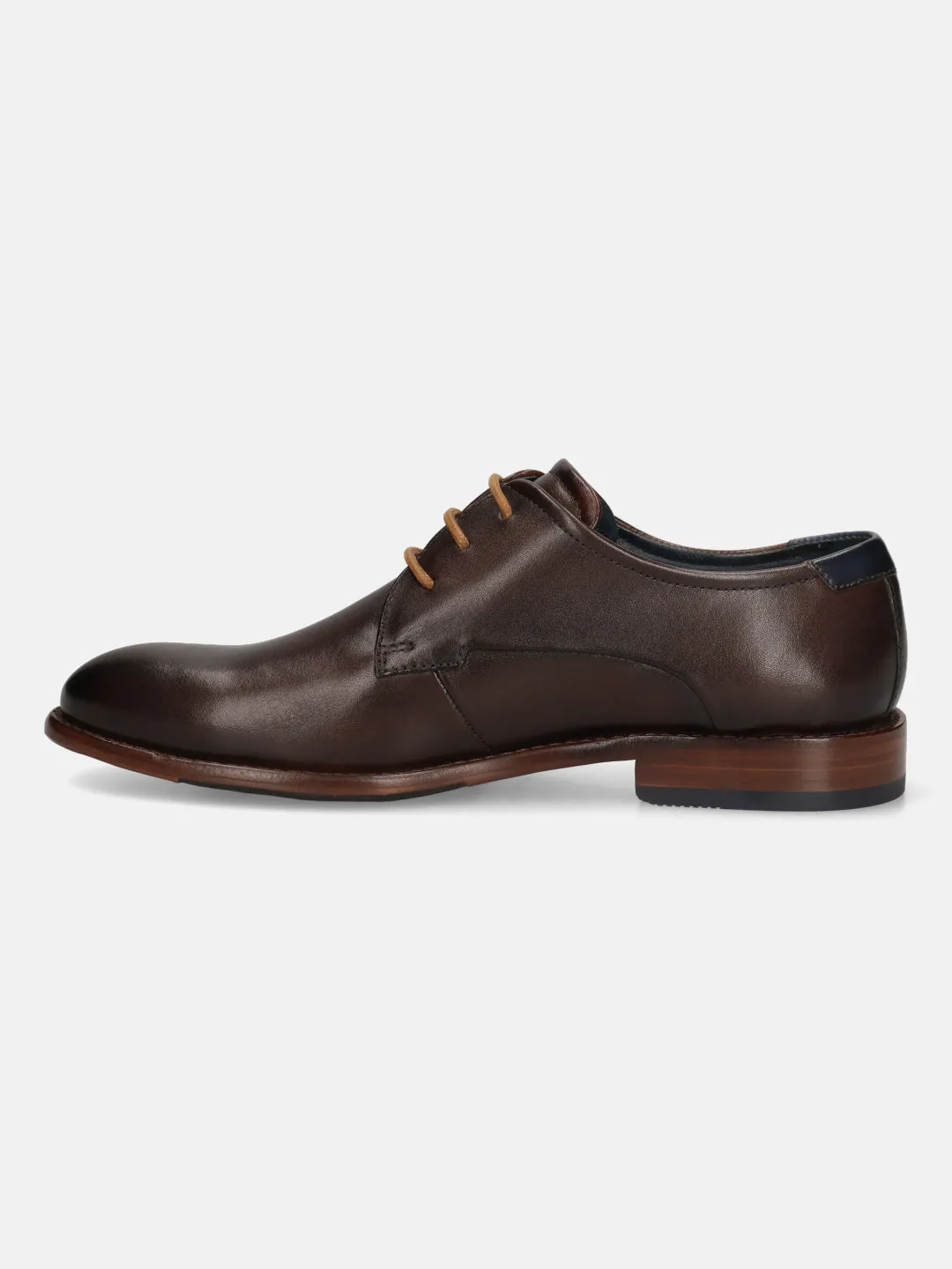 bugatti Dark Brown Premium Leather Derby shoes