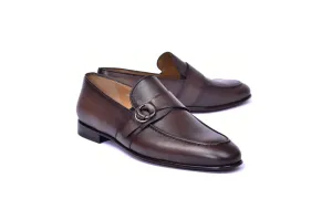 C00101-6628 Side Buckle  loafer- Brown