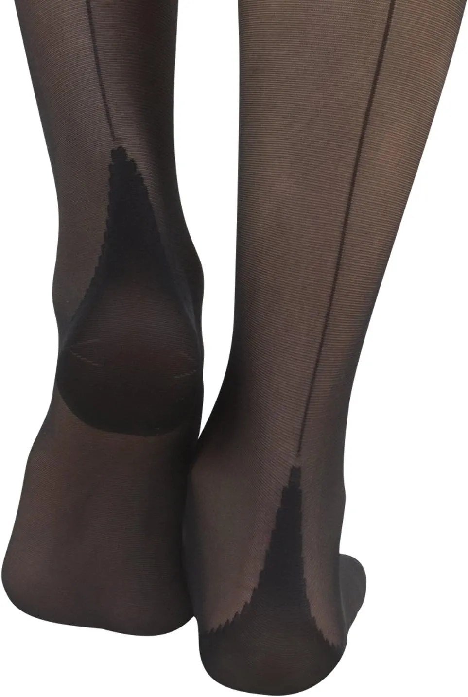 CALZITALY 20 Den Vintage Sheer Back Seam Tights, Cuban Heel Tights, Seamed Pantyhose, Italian Hosiery (S/M/L/XL)