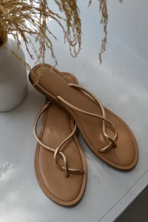 Camisha Flat Gold Sandal