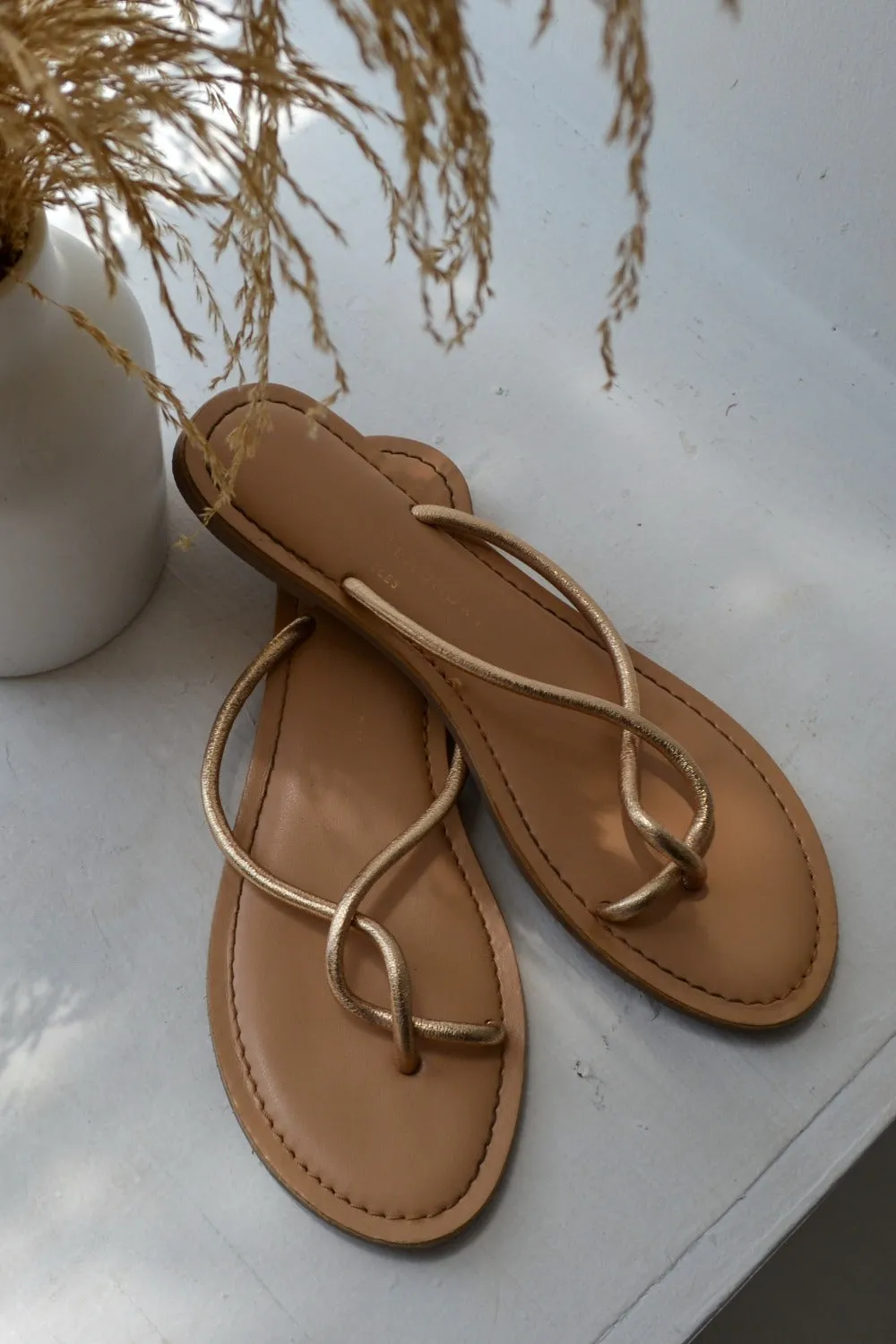Camisha Flat Gold Sandal
