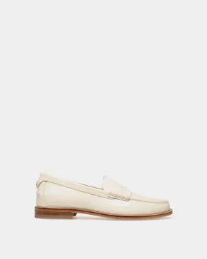 Capitol Moccasin in Ivory Leather