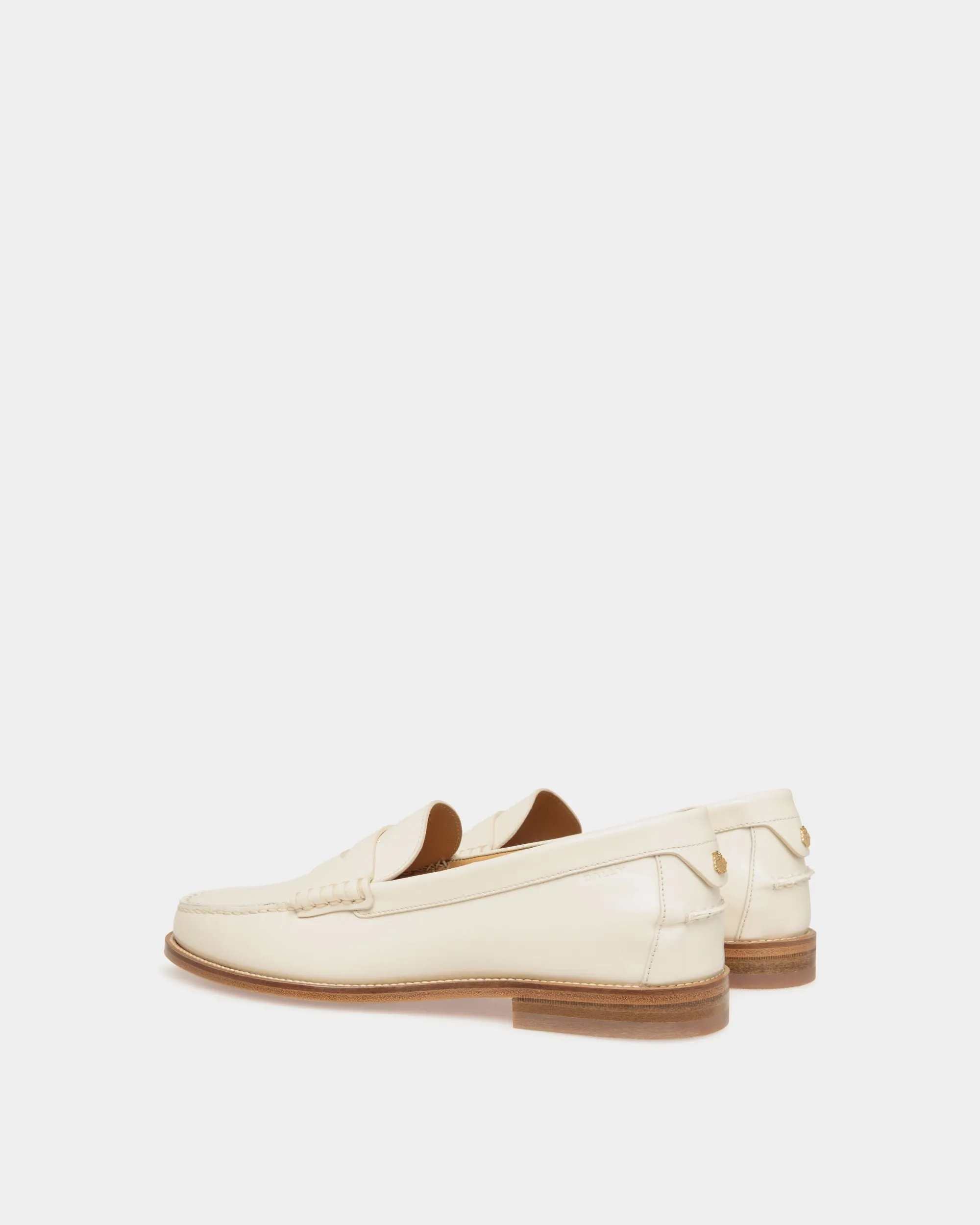 Capitol Moccasin in Ivory Leather