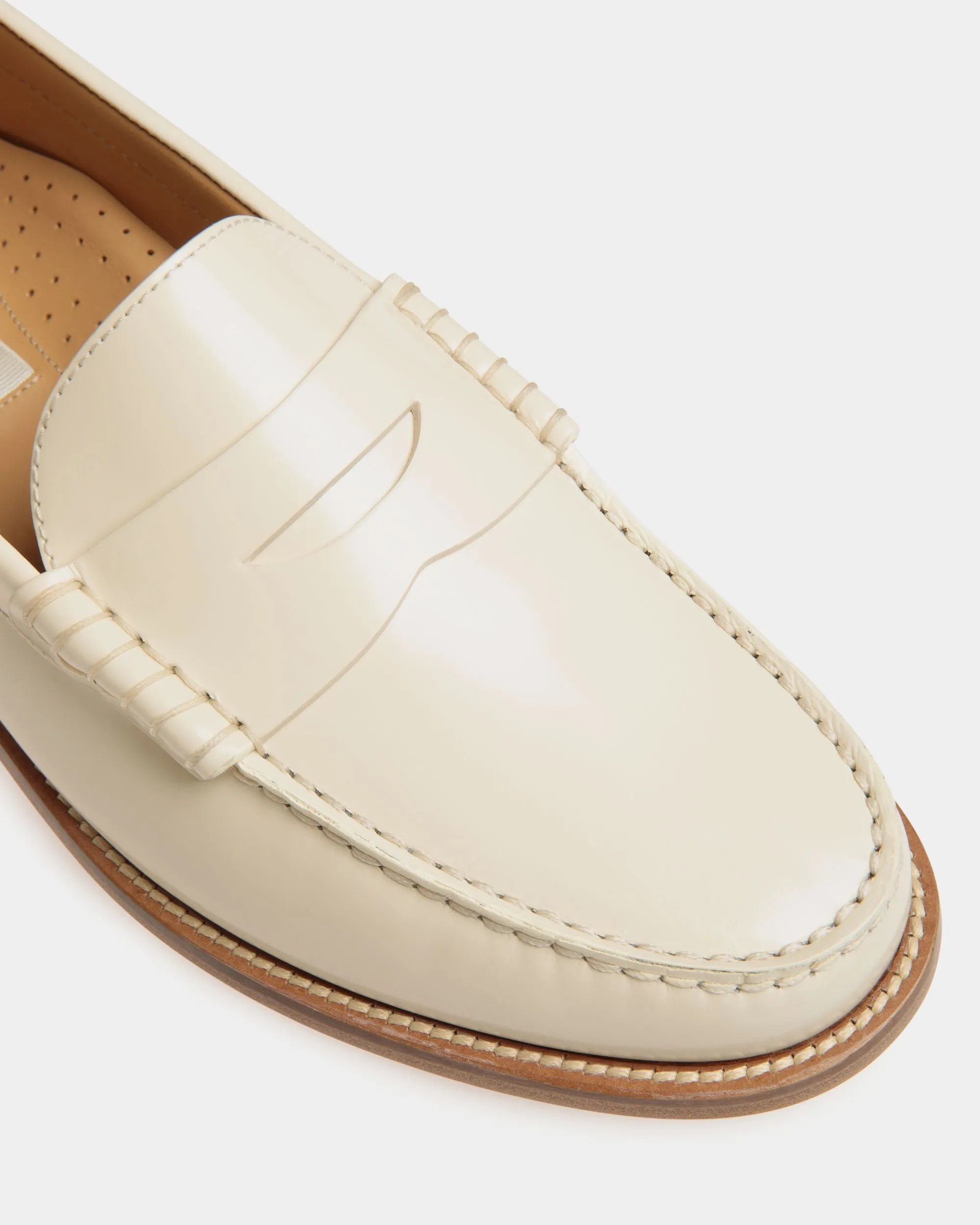 Capitol Moccasin in Ivory Leather