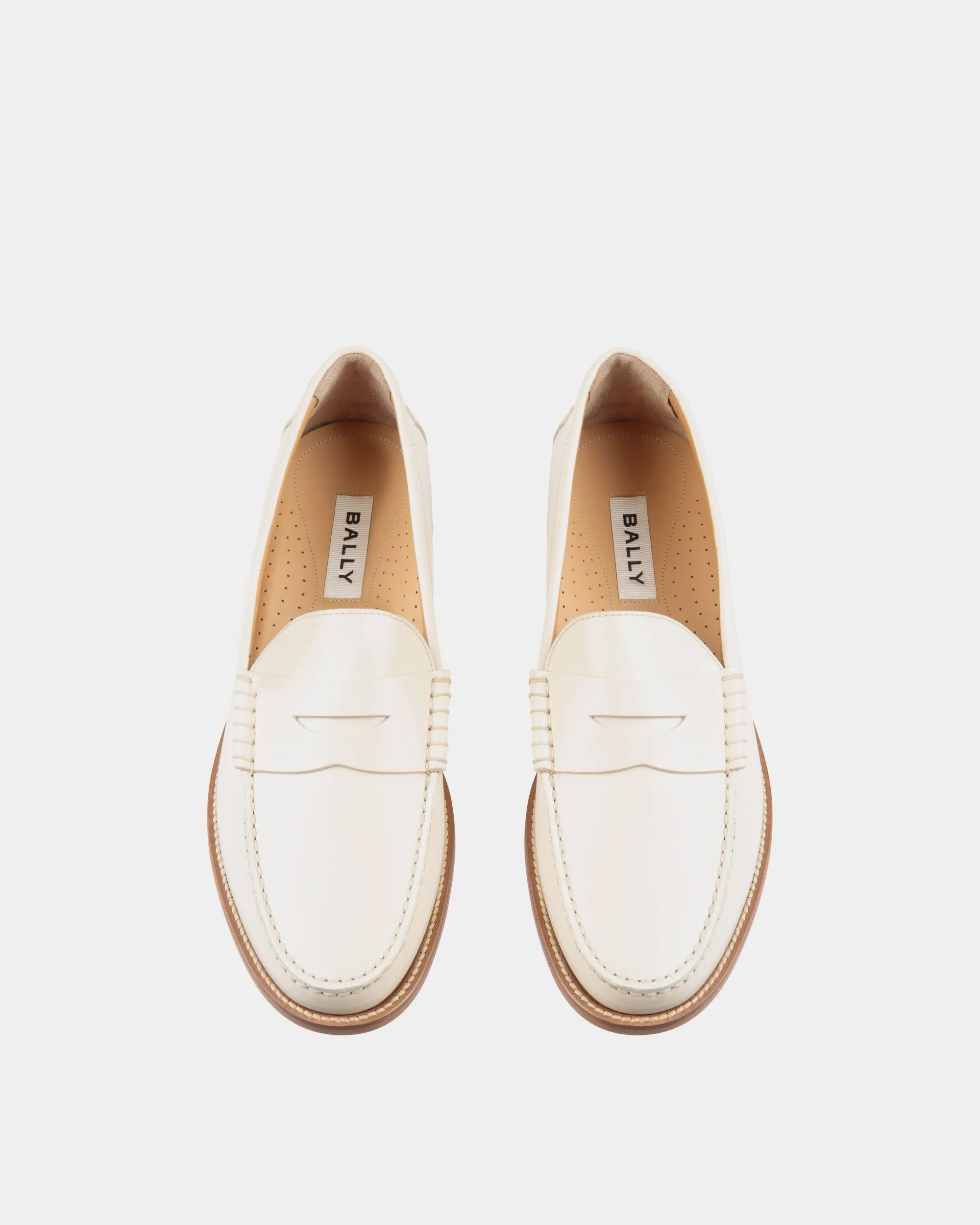 Capitol Moccasin in Ivory Leather