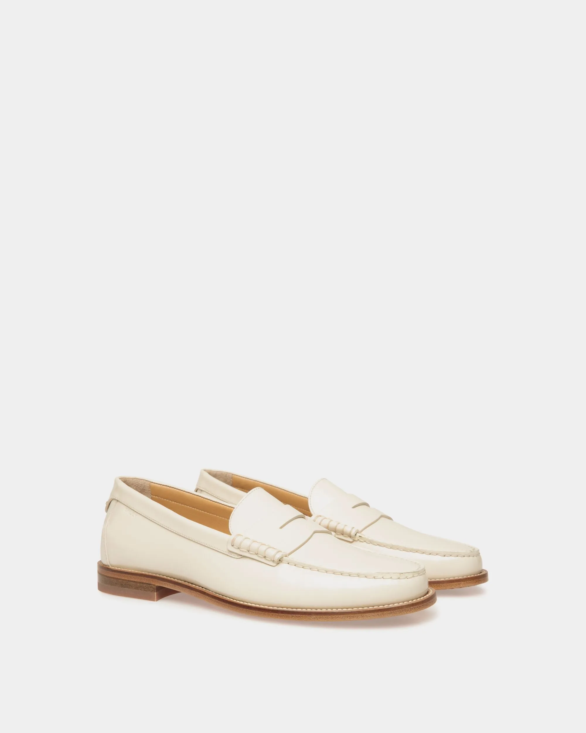 Capitol Moccasin in Ivory Leather