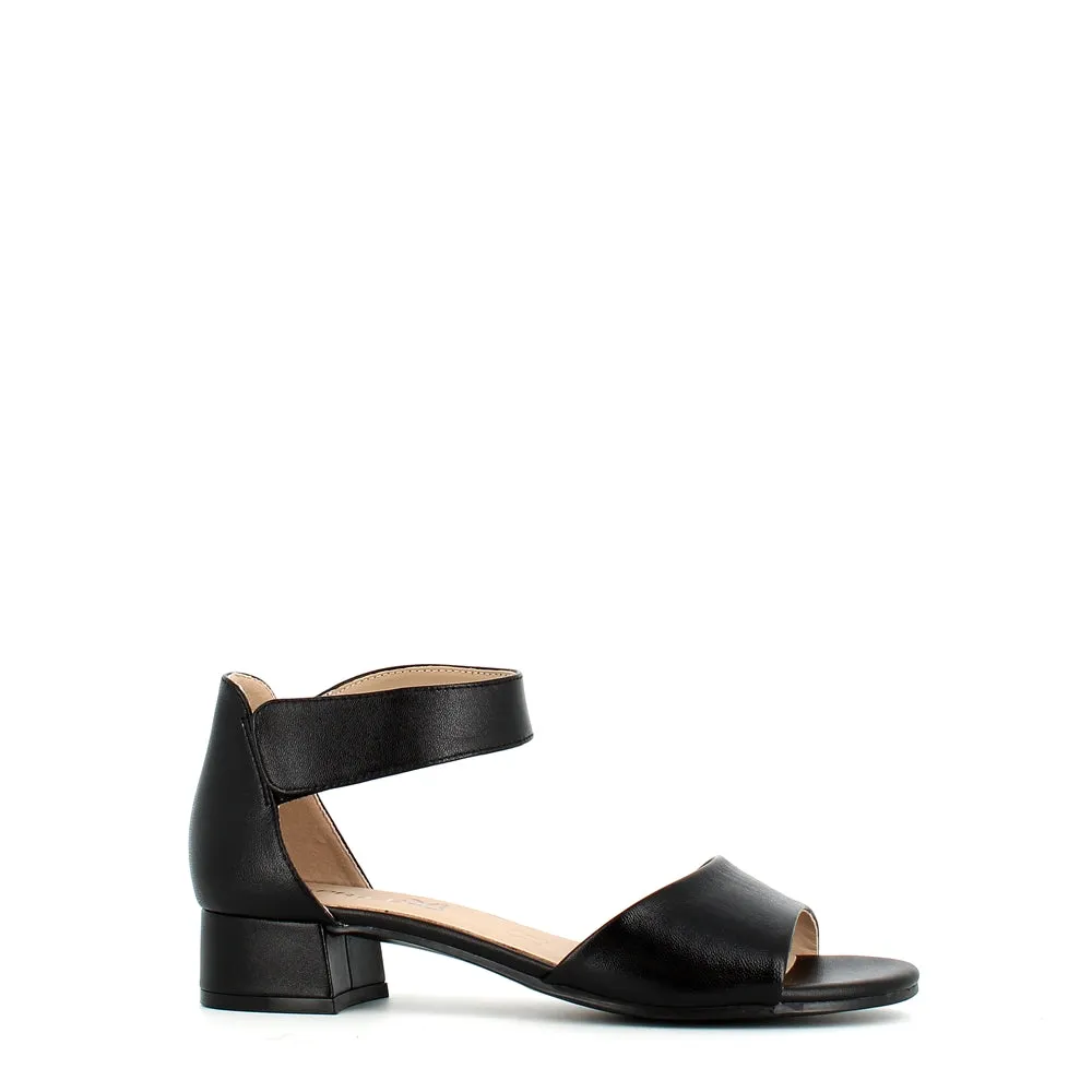 Caprice Ankle Strap Sandal Black