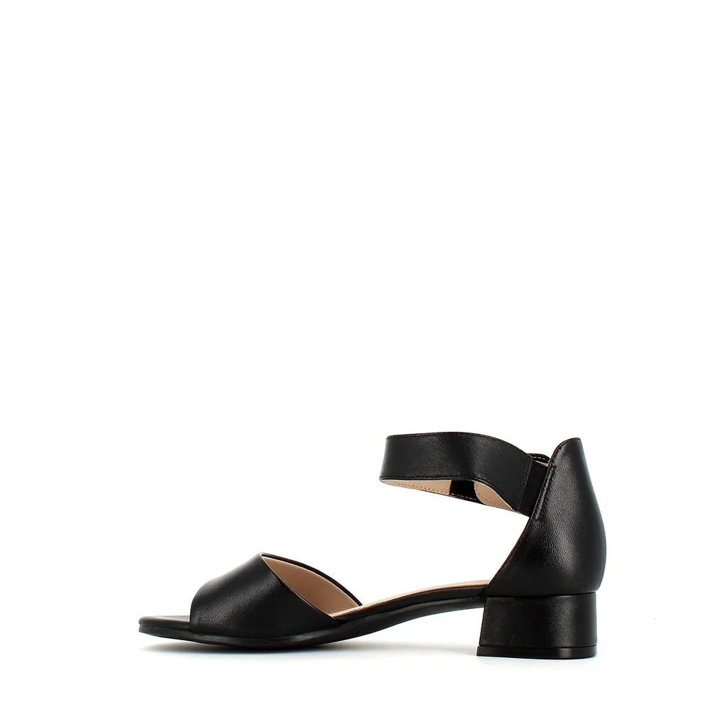 Caprice Ankle Strap Sandal Black
