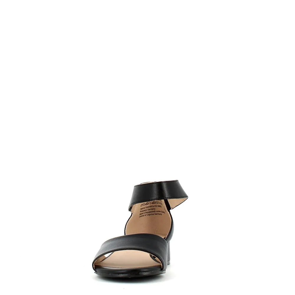 Caprice Ankle Strap Sandal Black