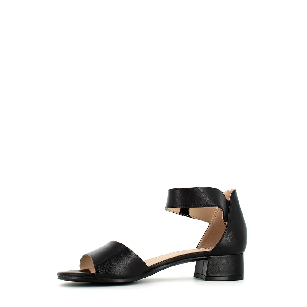 Caprice Ankle Strap Sandal Black