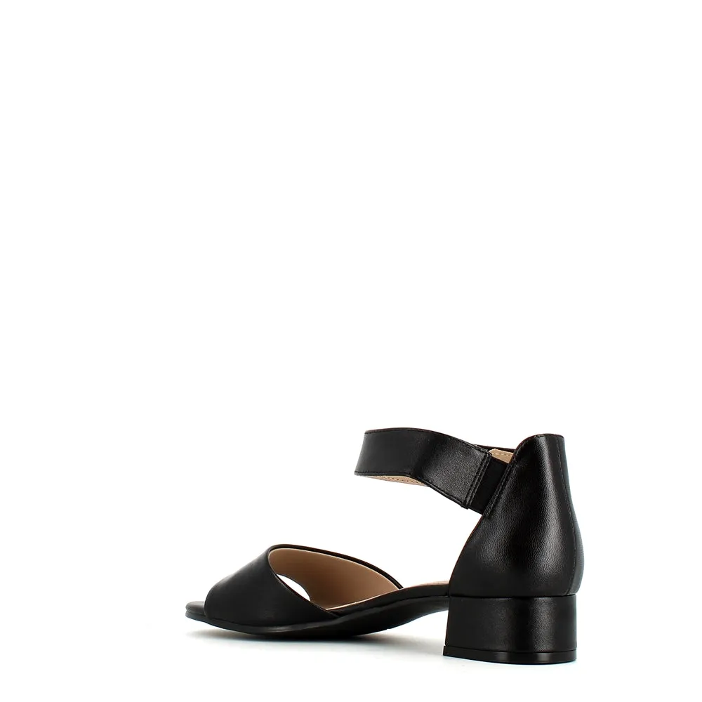 Caprice Ankle Strap Sandal Black