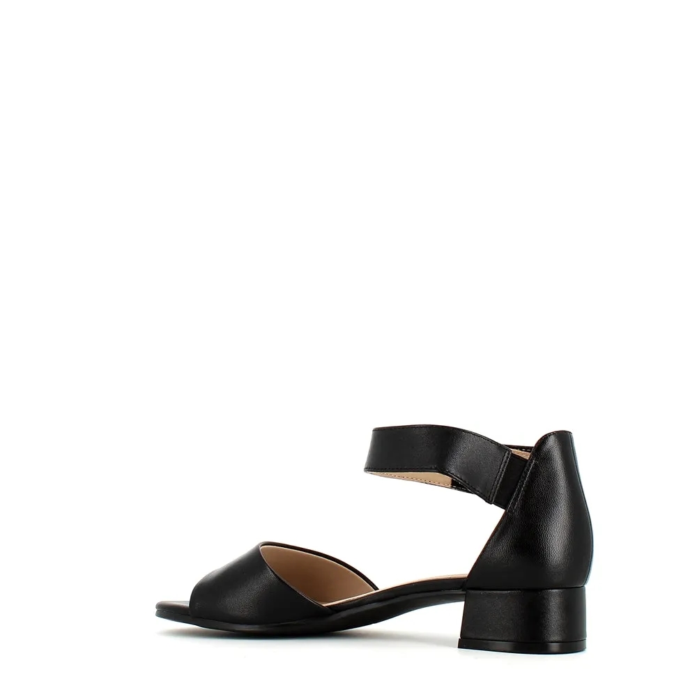 Caprice Ankle Strap Sandal Black