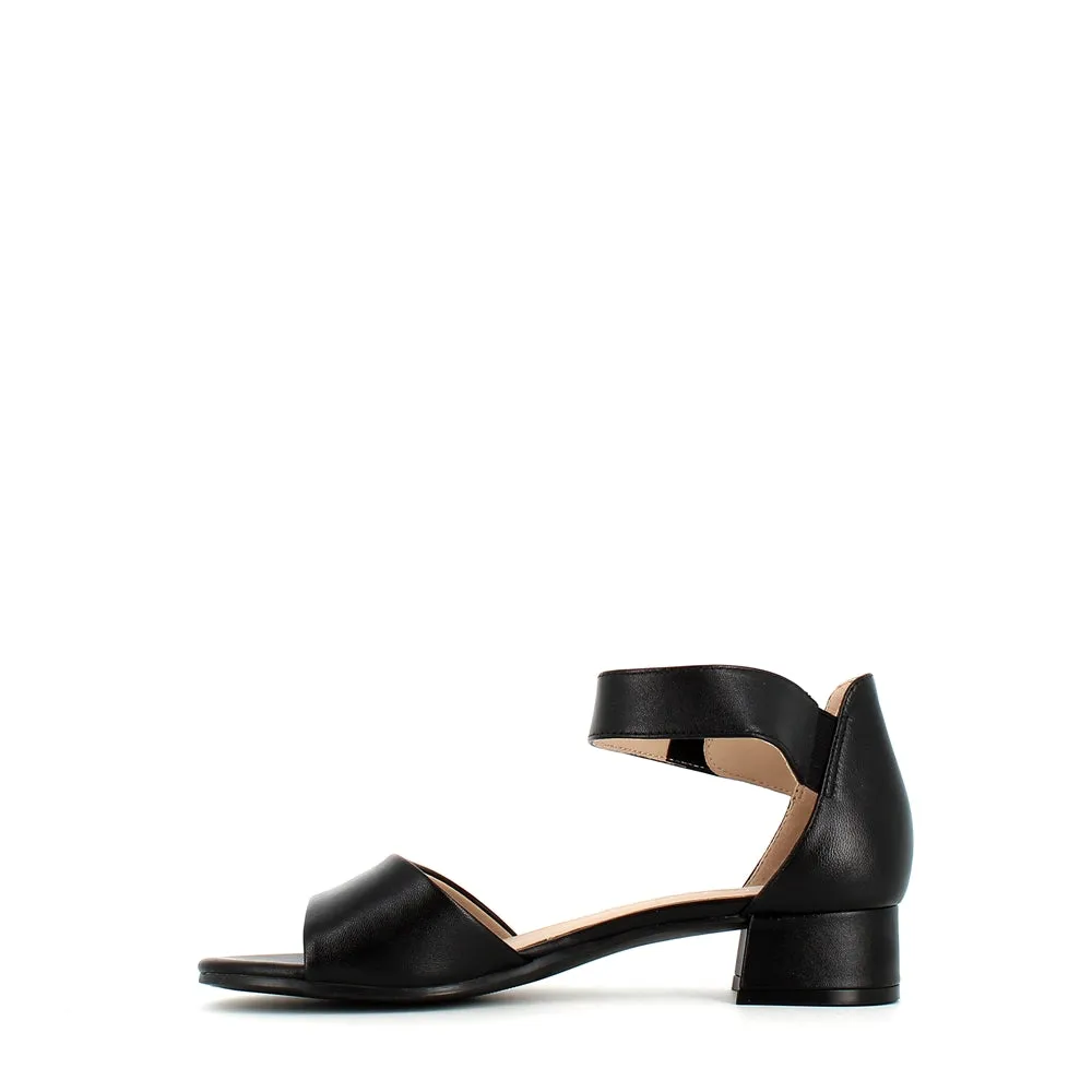Caprice Ankle Strap Sandal Black
