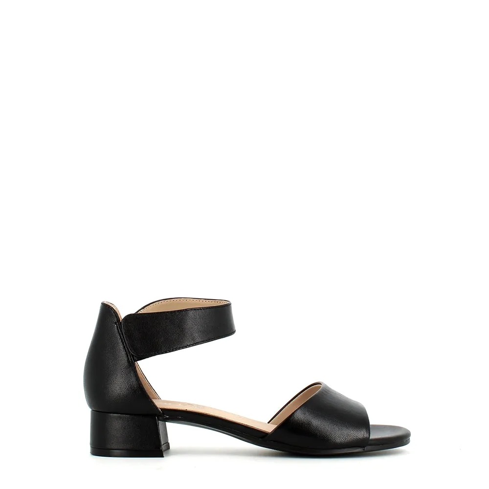 Caprice Ankle Strap Sandal Black