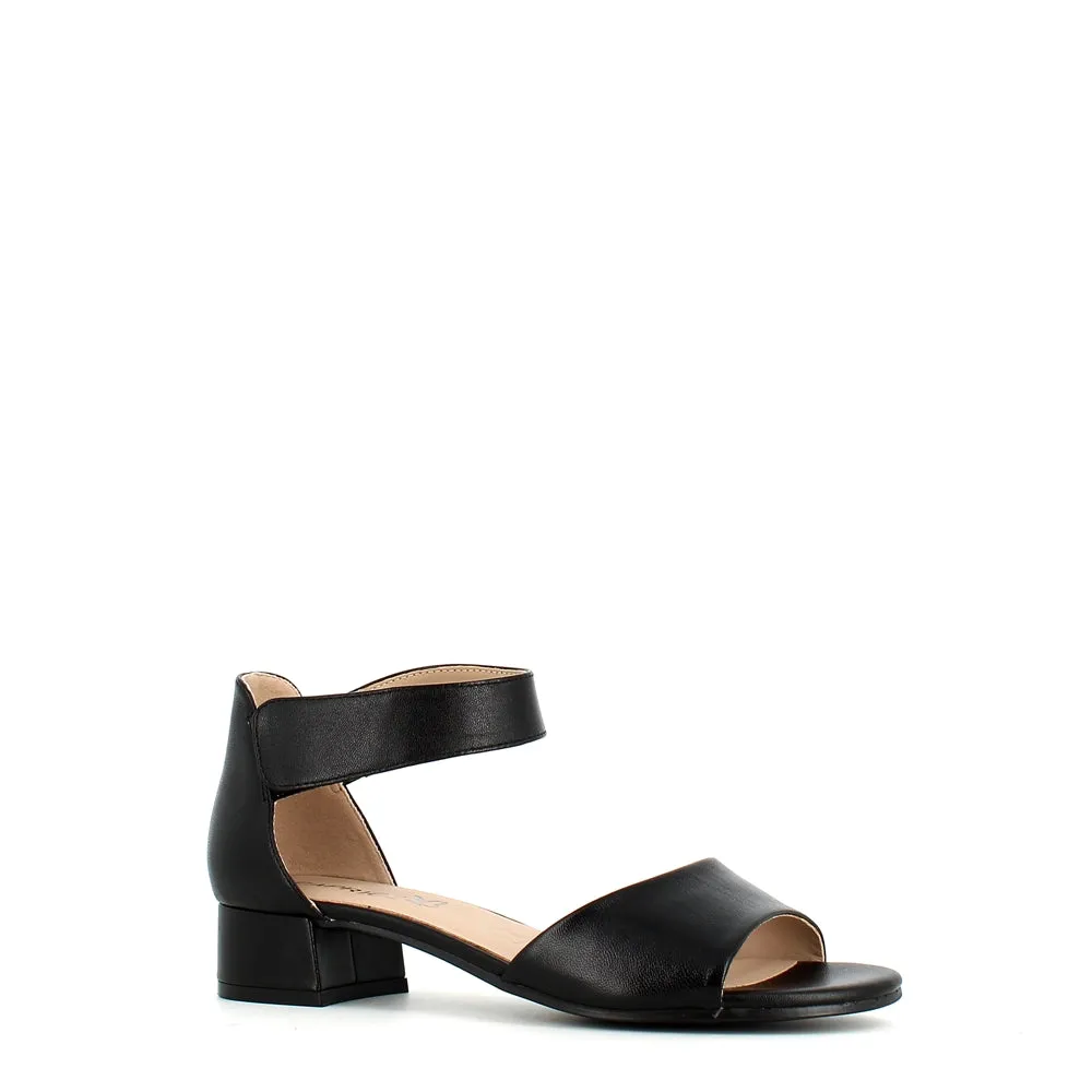 Caprice Ankle Strap Sandal Black